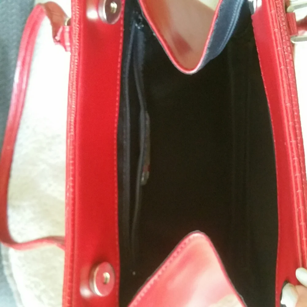 Vintage Red Leather Michael Rome by Besozzi Purse- made in Italy
